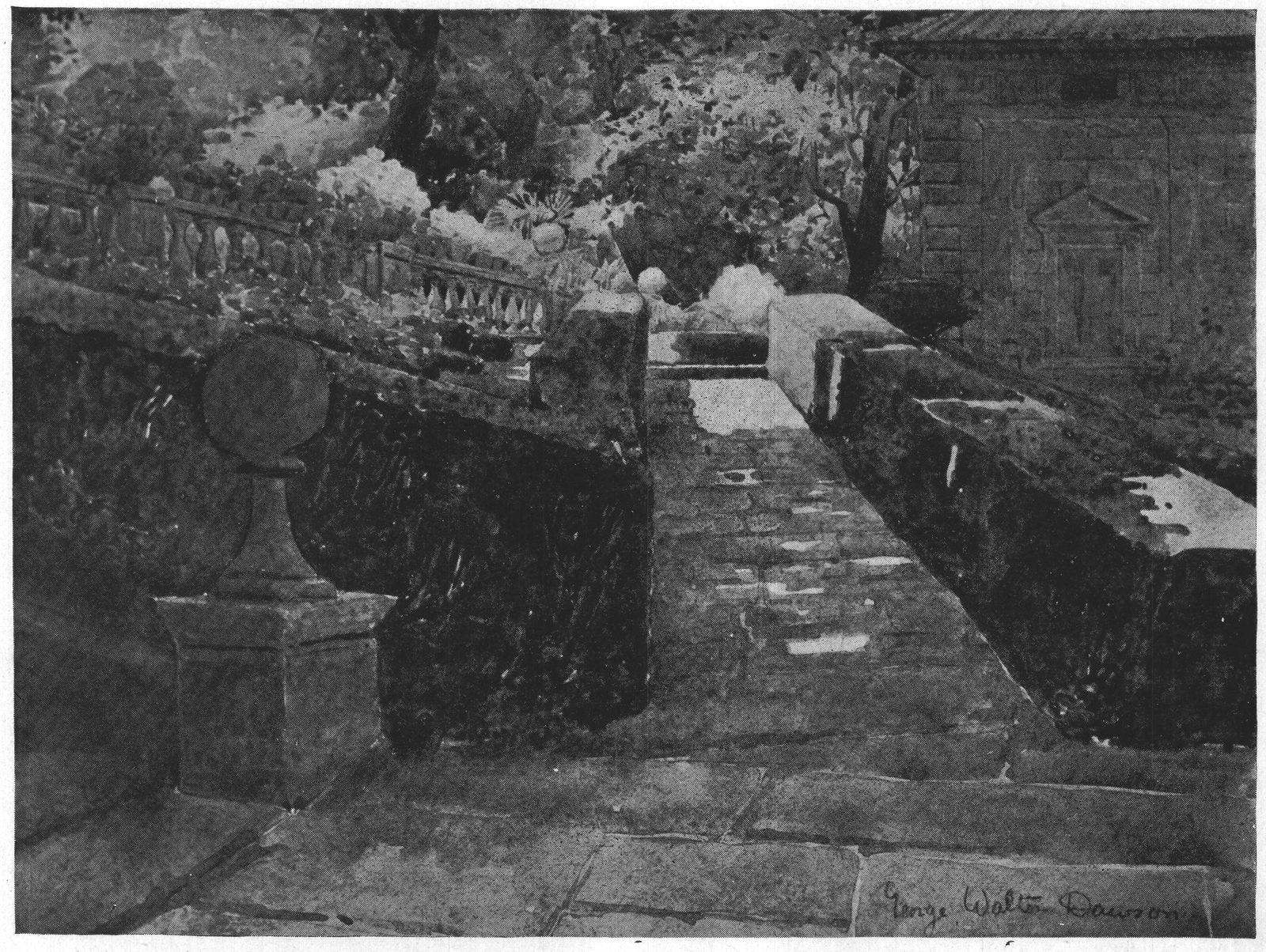 A Hedged Ramp. From a water-color drawing by George Walter Dawson