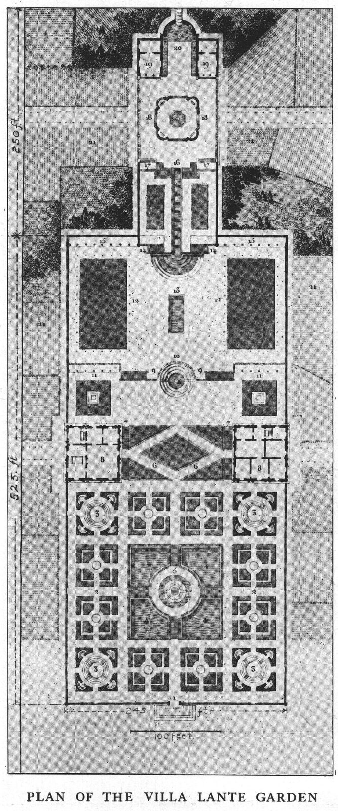 Plan of the Villa Lante Garden