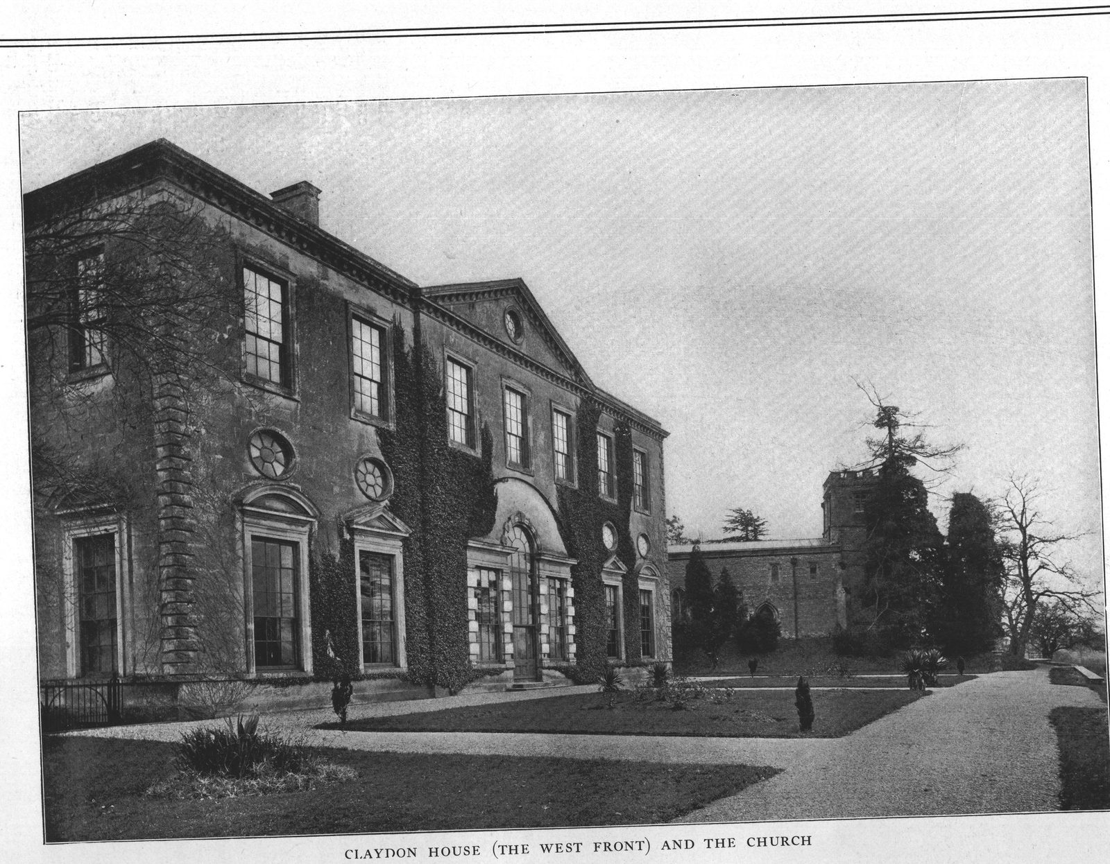 Claydon House (the West Front) and the Church