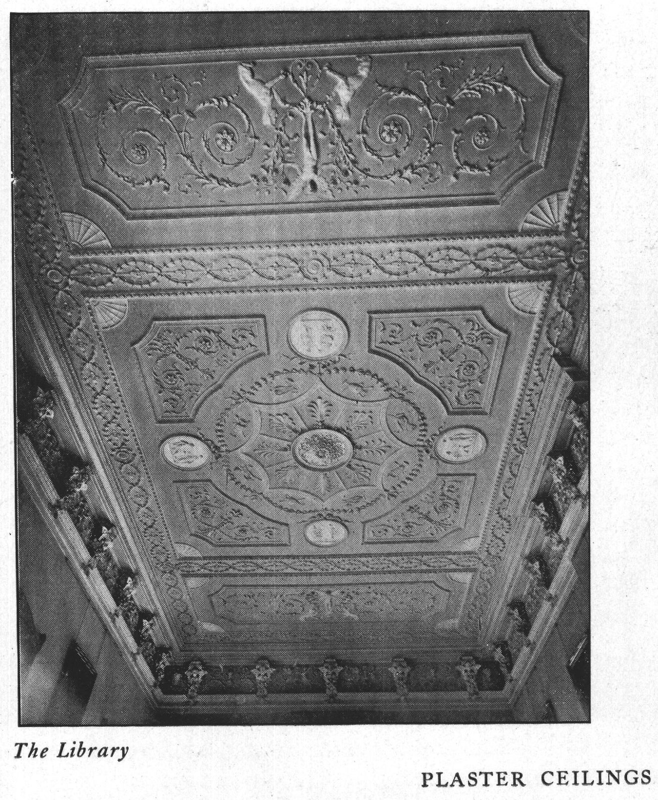 The Library — a plaster ceiling in Claydon House