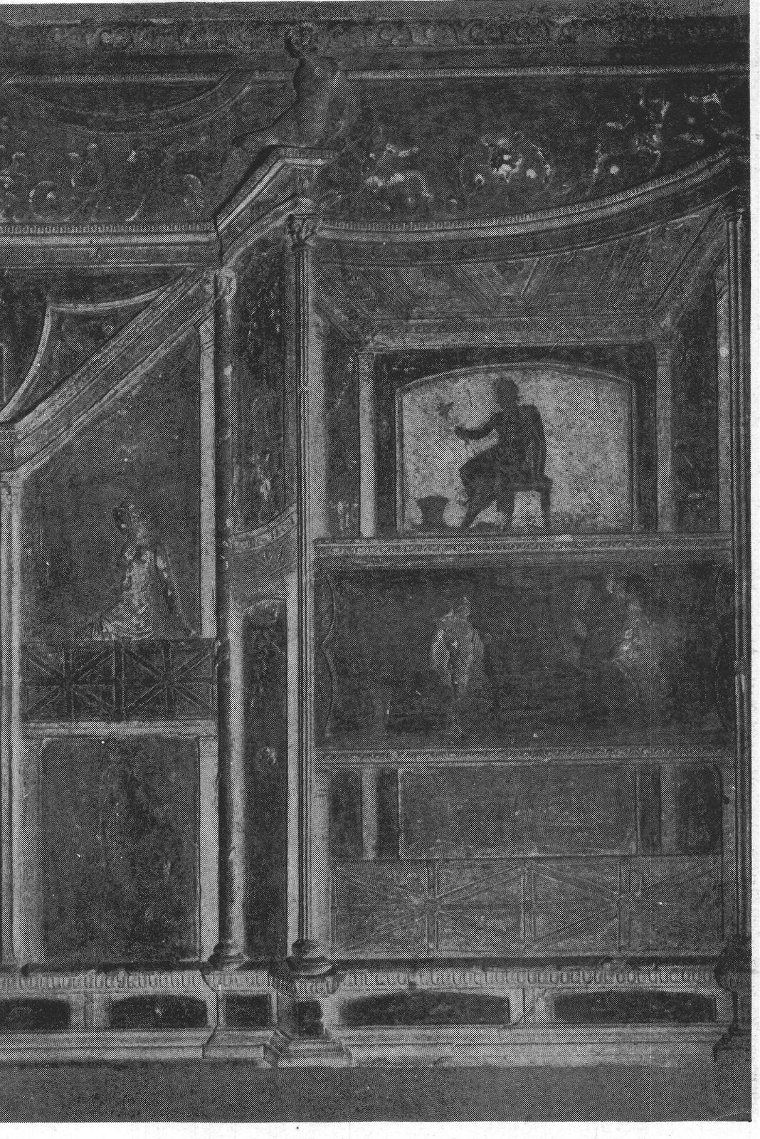 Pompeiian Wall Decoration in Fresco and Stucco Relief — In the National Museum at Naples
