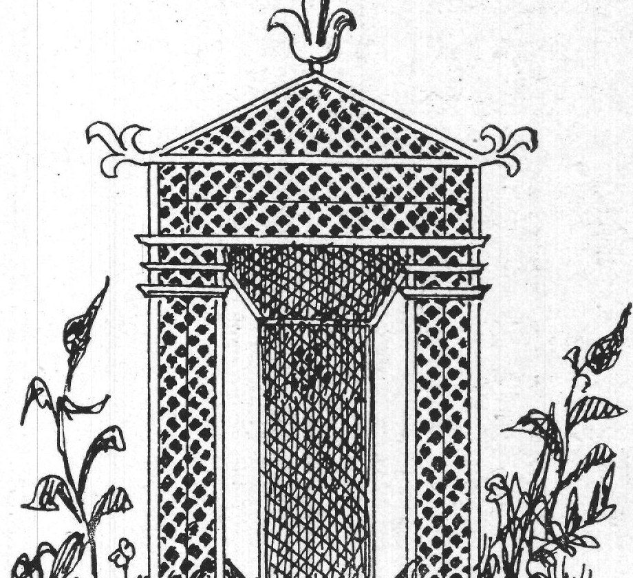 Fig. I — A Summer-House — From a Pompeiian Fresco