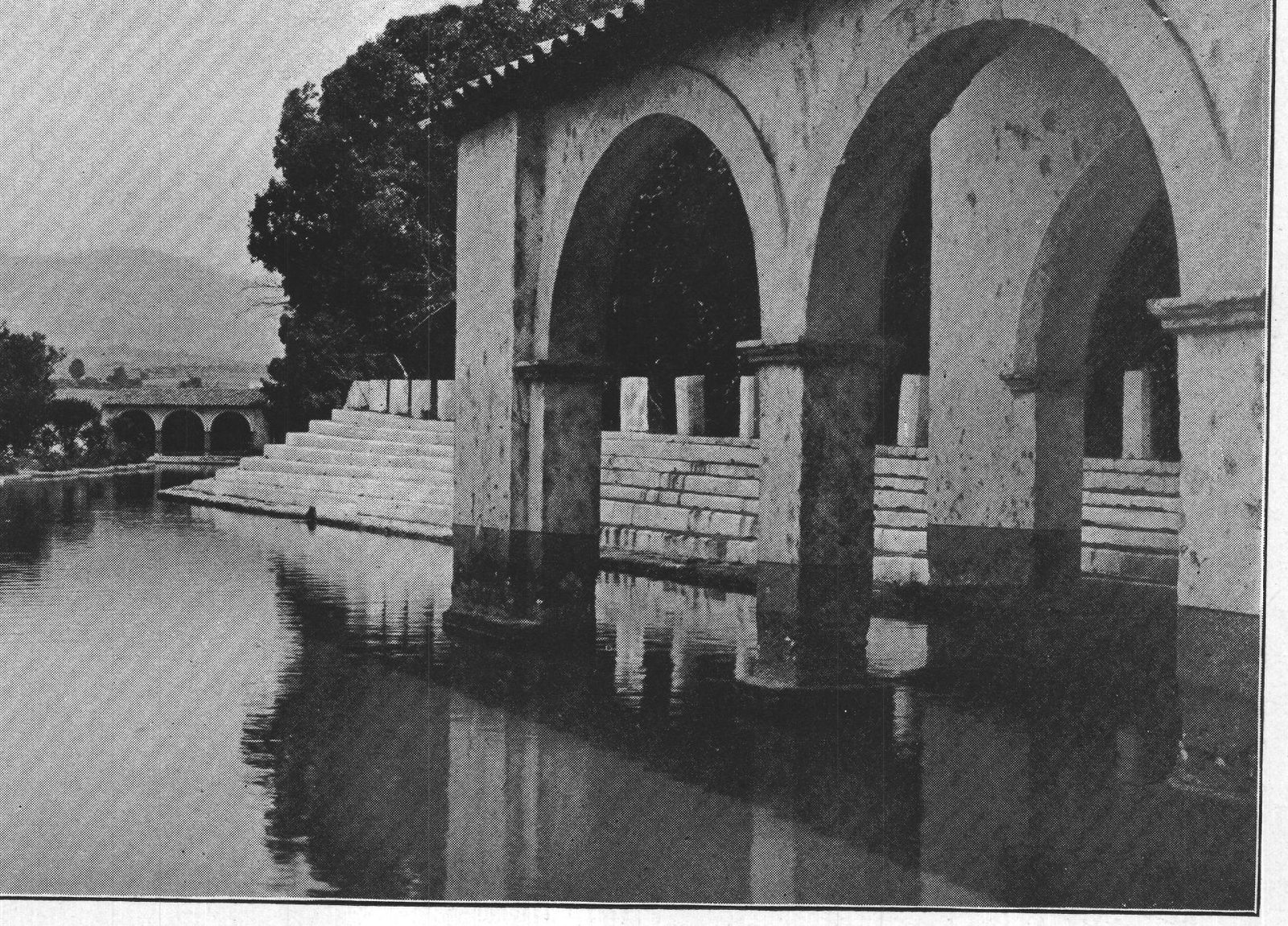 The Great Basin, with Boat House and Terrace Steps, Looking North