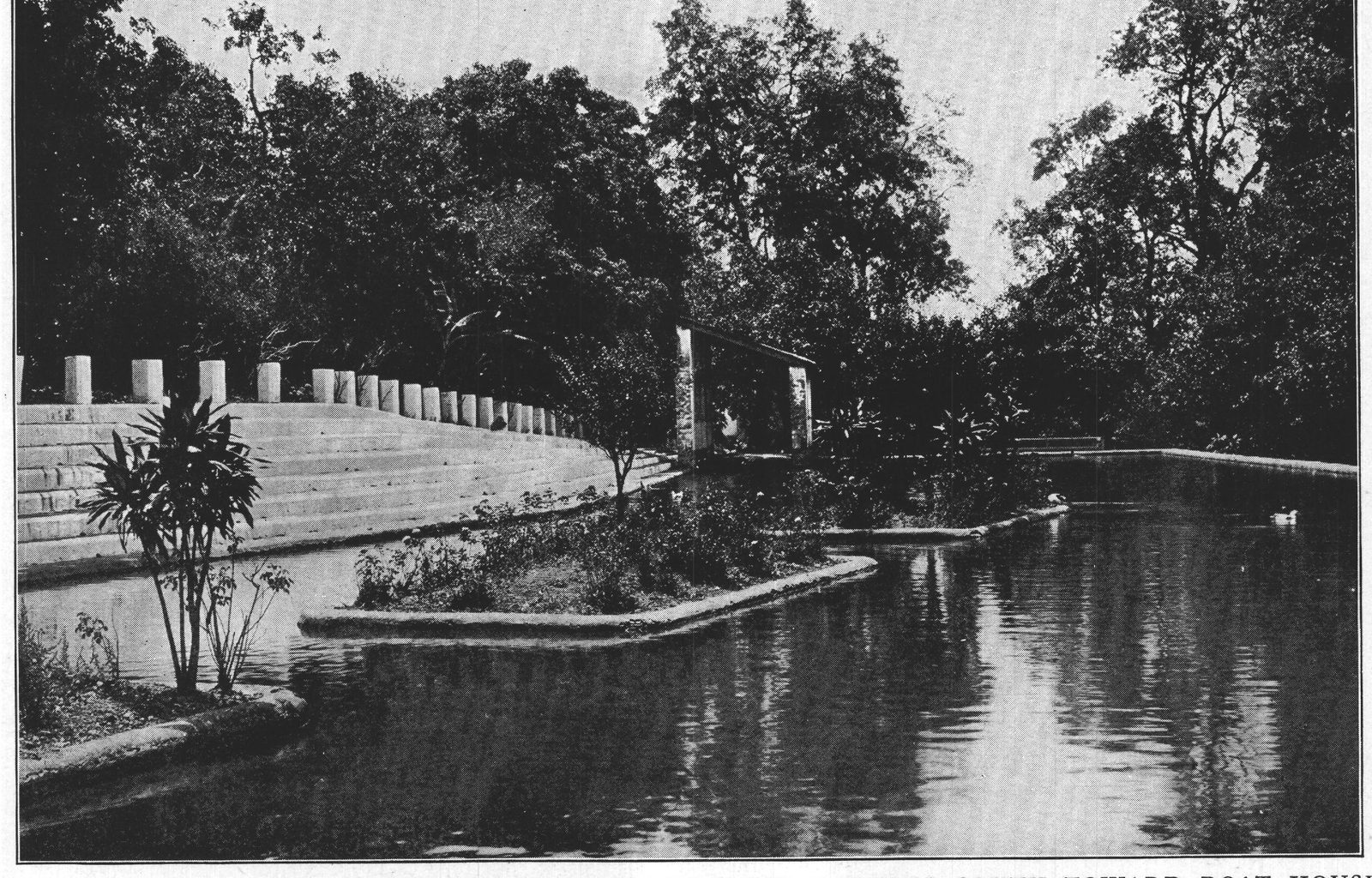 The Great Basin, with Islands and Terrace Steps, Looking South Toward Boat House