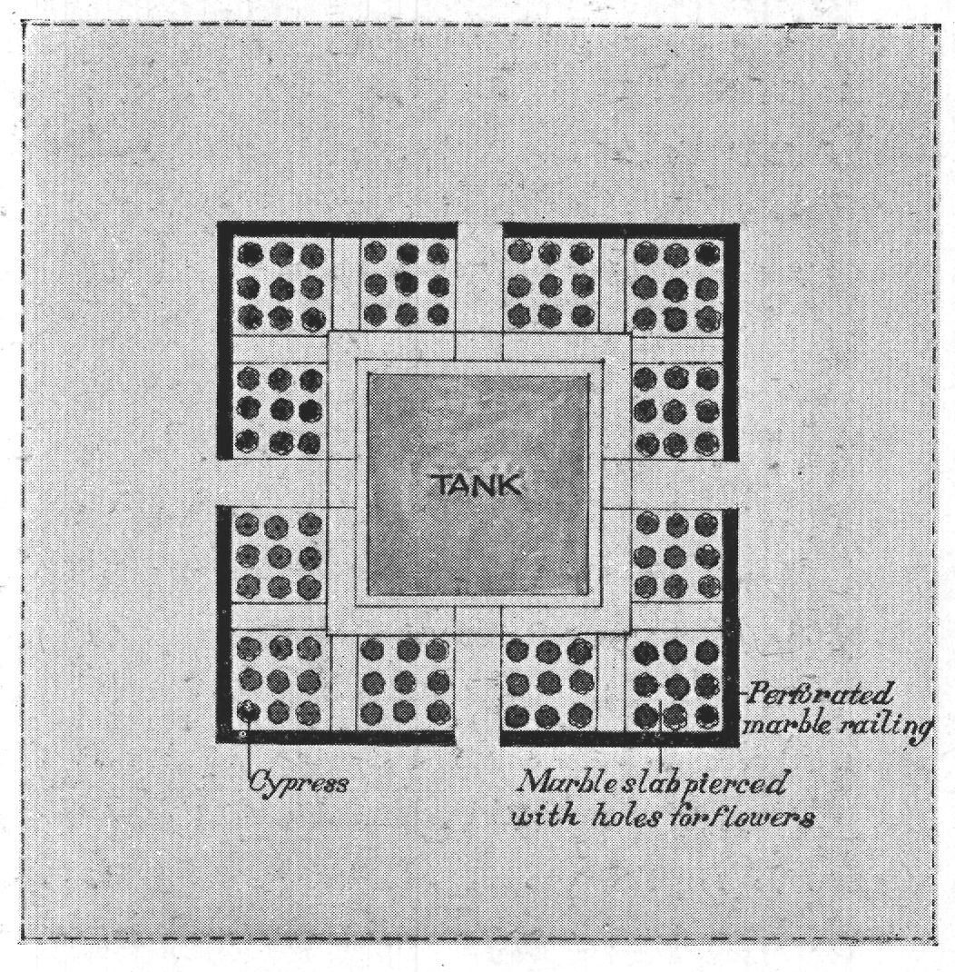 Plan of a Courtyard — In the Maharajah's Palace at Udaipur