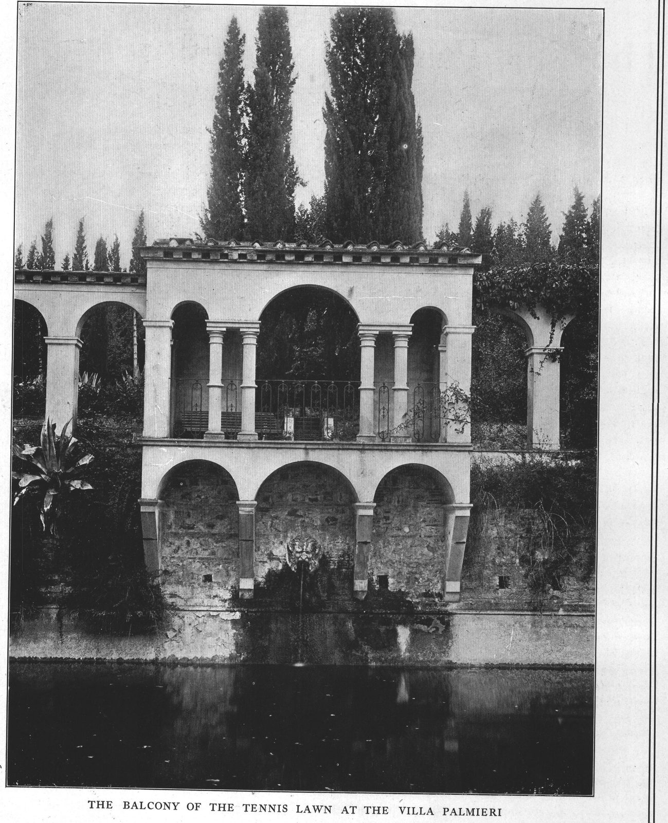 The Balcony of the Tennis Lawn at the Villa Palmieri