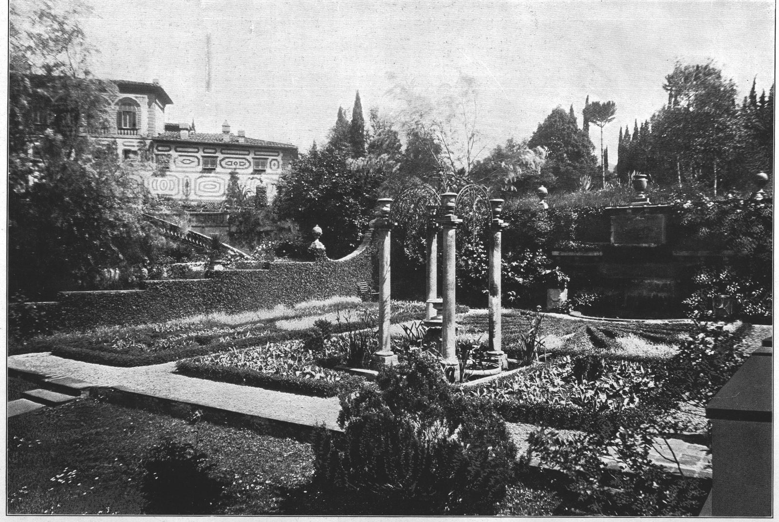 The Spring Garden, Sheltered by Thick Cypress Hedges — Villa Palmieri