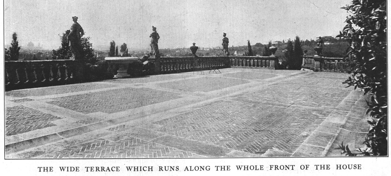 The Wide Terrace Which Runs Along the Whole Front of the House