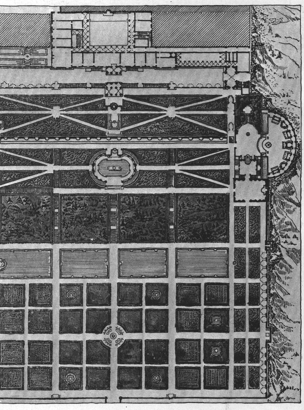 The Plan of the Villa d'Este and its Gardens — After Percier et Fontaine