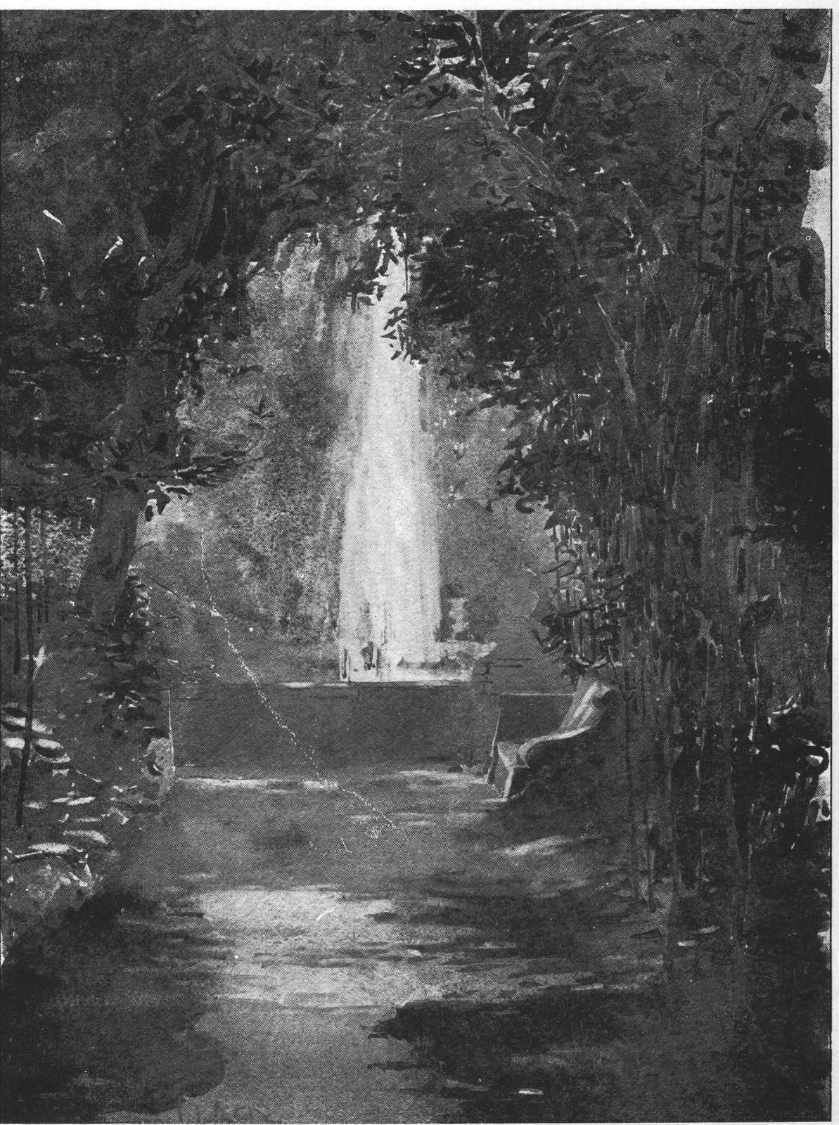 A Laurel Path — Villa d'Este. From a water-color drawing by George Walter Dawson