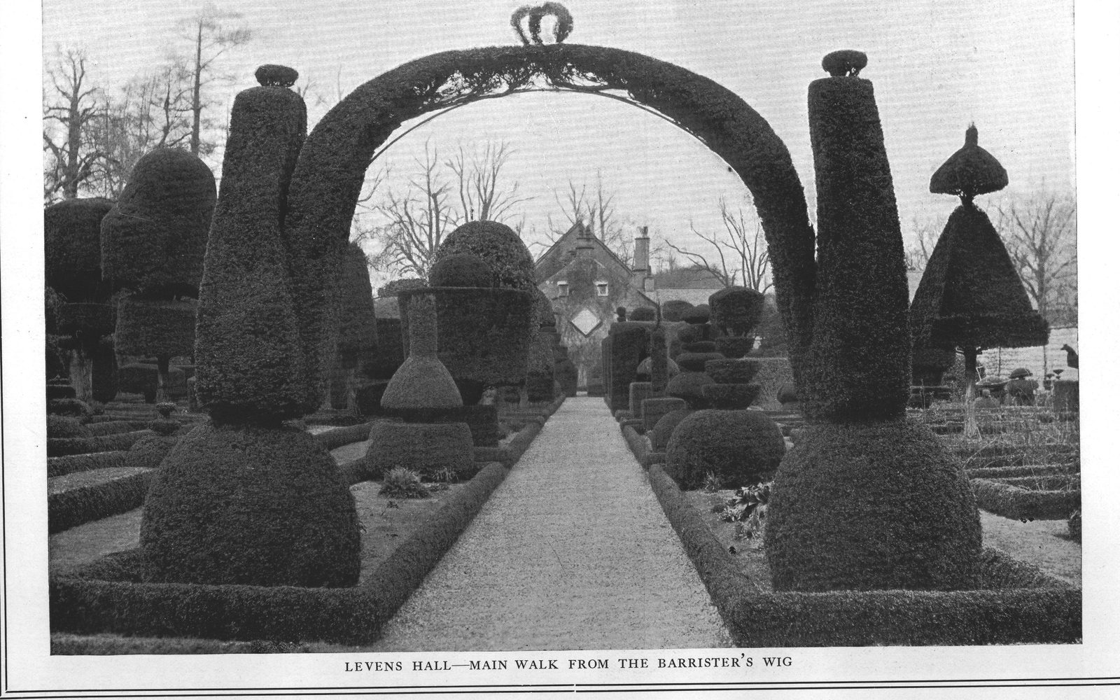Levens Hall — Main Walk from the Barrister's Wig