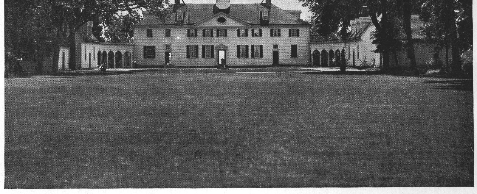 The West Front of the House — Mount Vernon