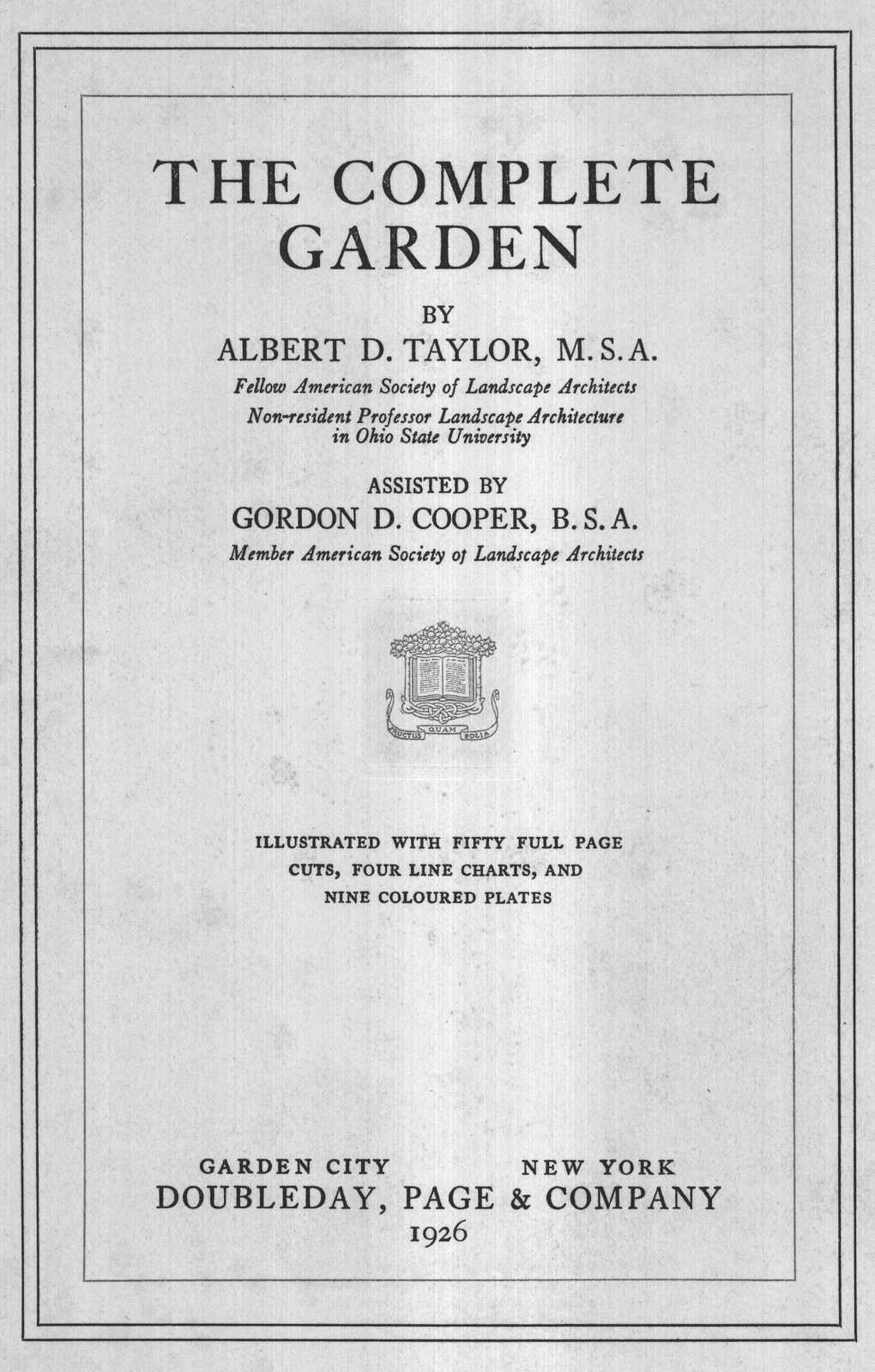 The Complete — from The Complete Garden (1921)