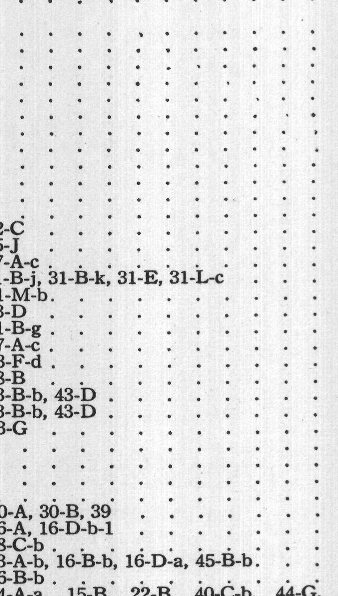 13-A-b, 16-B-b, 16-D-a, 45-B-b.