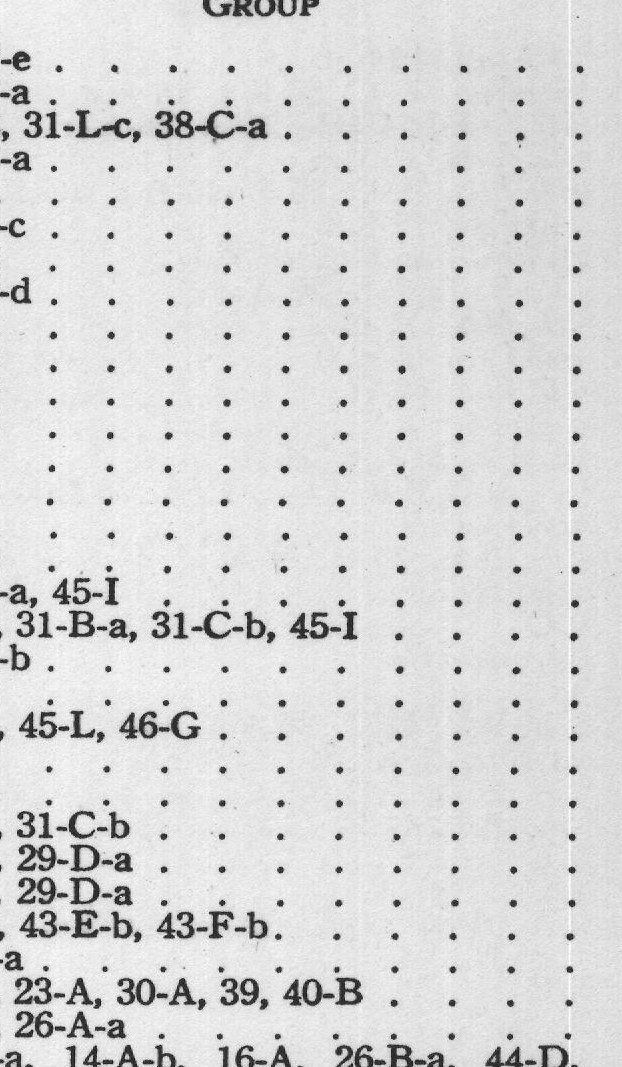 12-C, 23-A, 30-A, 39, 40-B